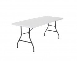 White folding table